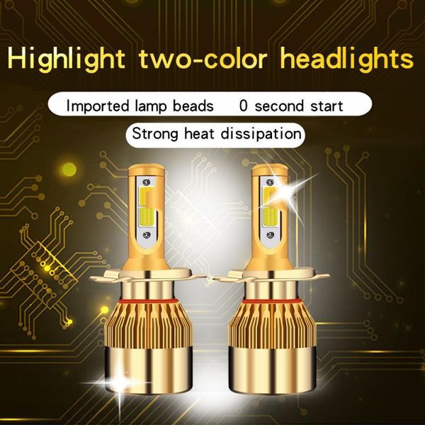 car headlights 1 pair h1 h4 9006 two-color led yellow white dual-light modified headlight
car headlights 1 pair h1 h4 9006 two-color led yellow white dual-light modified headlight