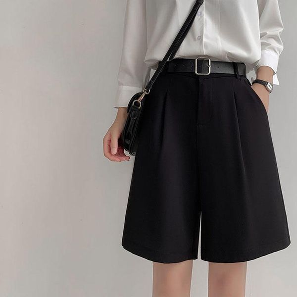 women's shorts womens zipper half high waist trousers pockets summer loose leisure bottom large sizes korean students, White;black
women's shorts womens zipper half high waist trousers pockets summer loose leisure bottom large sizes korean students, White;black