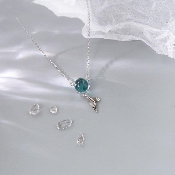 chains popacc dainty 925 sterling silver blue crystal fish tail necklace for women collares clavicle chain birthday gift
chains popacc dainty 925 sterling silver blue crystal fish tail necklace for women collares clavicle chain birthday gift
