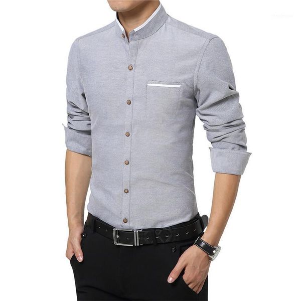 men's dress shirts -5xl fashion casual men shirt long sleeve mandarin collar slim fit korean business, White;black
men's dress shirts -5xl fashion casual men shirt long sleeve mandarin collar slim fit korean business, White;black