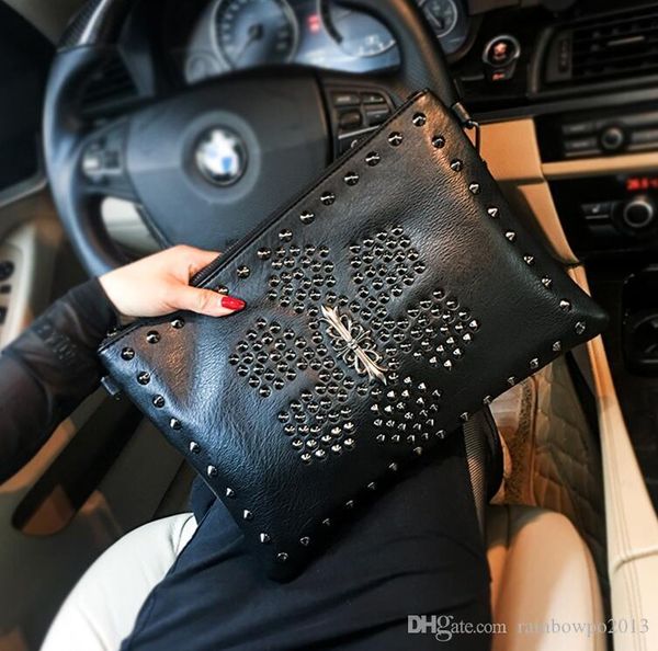 wholesale men bag street cool rivet punk handbag fashion leather bags rivets mens shoulder punks messenger handbags, Black;red
wholesale men bag street cool rivet punk handbag fashion leather bags rivets mens shoulder punks messenger handbags, Black;red