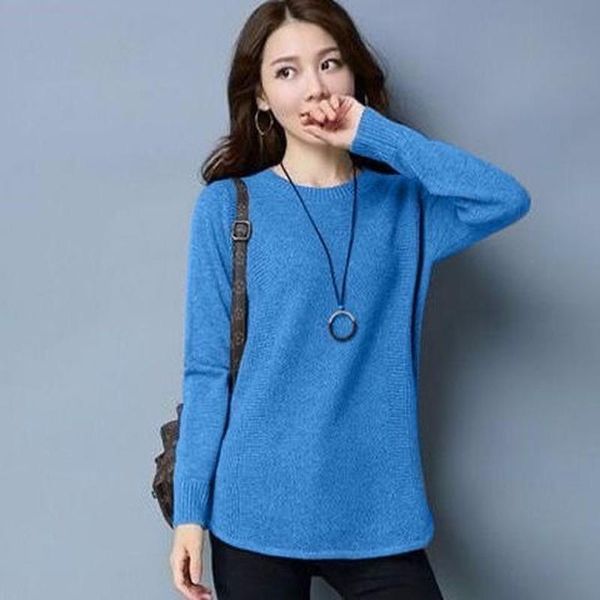 women's sweaters large size loose round neck sweater female long-sleeved solid ribbed casual pullover knitted mid-length women spring, White;black
women's sweaters large size loose round neck sweater female long-sleeved solid ribbed casual pullover knitted mid-length women spring, White;black