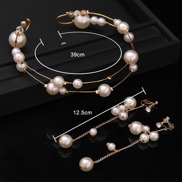 earrings & necklace 2021 pearl headband set with double layer hairband hair styling piece for women wedding party pography jrdh889, Silver
earrings & necklace 2021 pearl headband set with double layer hairband hair styling piece for women wedding party pography jrdh889, Silver
