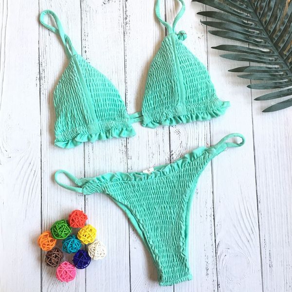 ruffles bralette smoed bikini women swimsuit spaghetti straps swimwear bathing suit padded biquini beach wear monokini
ruffles bralette smoed bikini women swimsuit spaghetti straps swimwear bathing suit padded biquini beach wear monokini