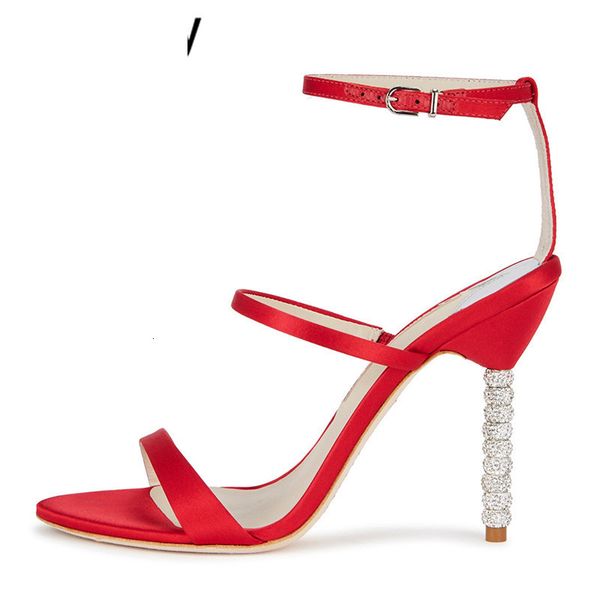 sandals women rhinestone high heels satin silk summer shoes strappy dress ankle strap sandalias female sapato feminino b28s, Black 
sandals women rhinestone high heels satin silk summer shoes strappy dress ankle strap sandalias female sapato feminino b28s, Black