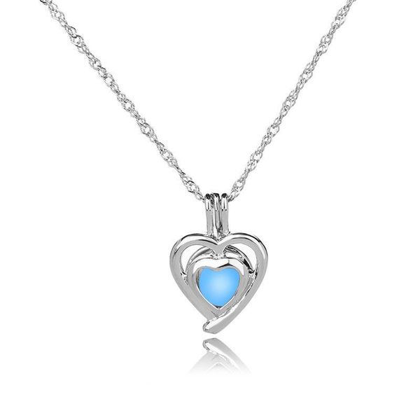 delicate design double hearts protected diy glowing locket pendant necklace valentine gift jewellery, Silver
delicate design double hearts protected diy glowing locket pendant necklace valentine gift jewellery, Silver