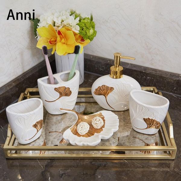 bath accessory set creativity plating ginkgo biloba bathroom accessories ceramic nordic modern five piece shower decoration
bath accessory set creativity plating ginkgo biloba bathroom accessories ceramic nordic modern five piece shower decoration