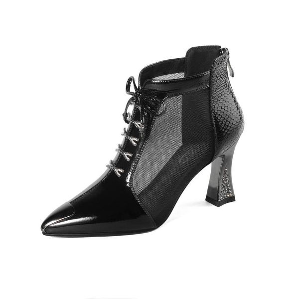 boots fashion sandals mesh genuine leather shoes woman high heel 2021 breathable cool summer women, Black
boots fashion sandals mesh genuine leather shoes woman high heel 2021 breathable cool summer women, Black