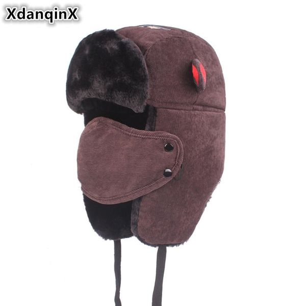 berets xdanqinx winter men's hat super thick warm bomber hats for men women earmuffs thicker anti-cold mask caps couple ski cap, Blue;gray
berets xdanqinx winter men's hat super thick warm bomber hats for men women earmuffs thicker anti-cold mask caps couple ski cap, Blue;gray