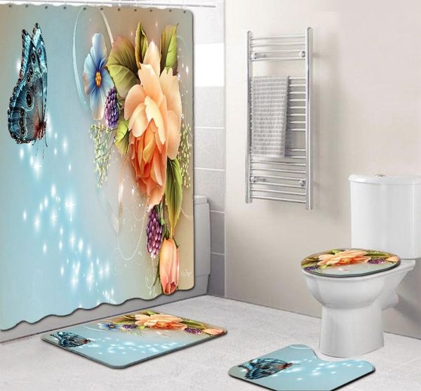 shower curtains 4pcs flowers style non slip toilet polyester cover mat set bathroom curtain decor washable non-slip modern
shower curtains 4pcs flowers style non slip toilet polyester cover mat set bathroom curtain decor washable non-slip modern