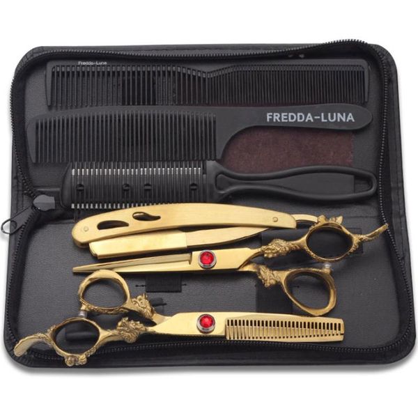 hairdressing scissors set golden dragon-shaped handle exquisite professional style haircut hair salon thinning
hairdressing scissors set golden dragon-shaped handle exquisite professional style haircut hair salon thinning