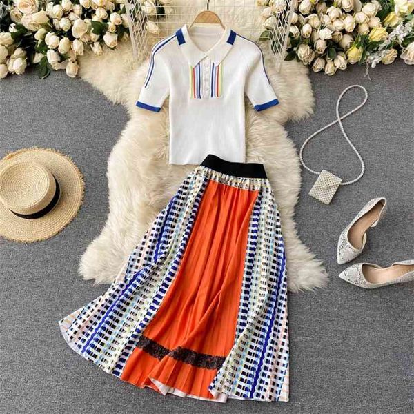 korean spring and summer fashion women short sleeve casual shirt + high waist print skirts two piece sets r454 210527, White
korean spring and summer fashion women short sleeve casual shirt + high waist print skirts two piece sets r454 210527, White