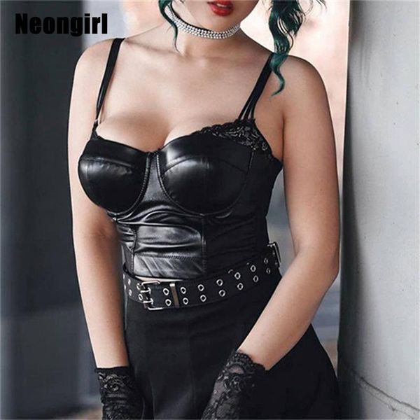 women's tanks & camis neongirl gothic pu leather back zip crop women spaghetti strap lace patchwork zipper black sleeveless busteir, White
women's tanks & camis neongirl gothic pu leather back zip crop women spaghetti strap lace patchwork zipper black sleeveless busteir, White