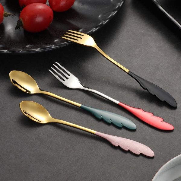 flatware sets 3pcs/lot 304 stainless steel coffee stirring spoon dessert three tooth fork titanium promotional gift dinnerware
flatware sets 3pcs/lot 304 stainless steel coffee stirring spoon dessert three tooth fork titanium promotional gift dinnerware