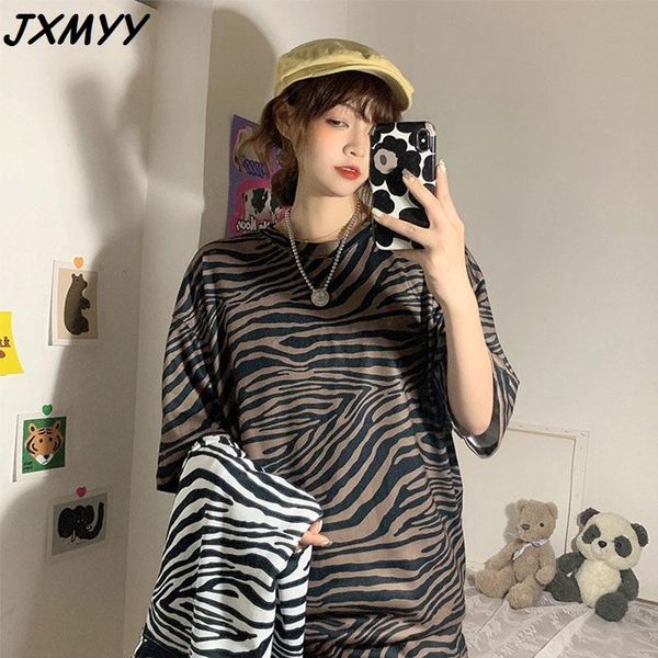 fashion summer style korean tide zebra print all-match loose large size short-sleeved t-shirt women jxmyy women's, White
fashion summer style korean tide zebra print all-match loose large size short-sleeved t-shirt women jxmyy women's, White