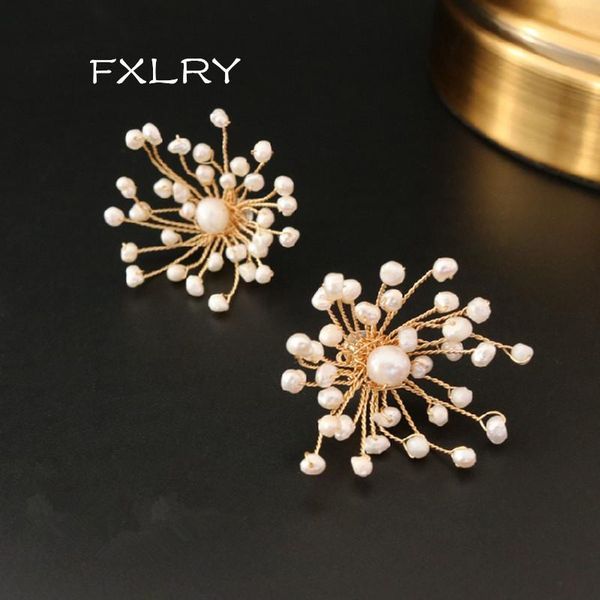 stud fxlry high-end handmade fresh water white pearl round earrinhgs for women engagement wededing jewelry, Golden;silver
stud fxlry high-end handmade fresh water white pearl round earrinhgs for women engagement wededing jewelry, Golden;silver