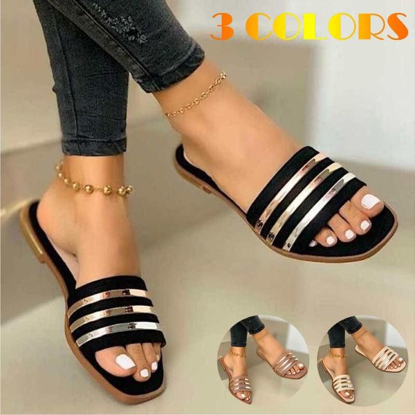 slippers 2021 ladies beach summer shoes women slip on bling gold flat slides outdoor female casual sandals plus size, Black
slippers 2021 ladies beach summer shoes women slip on bling gold flat slides outdoor female casual sandals plus size, Black