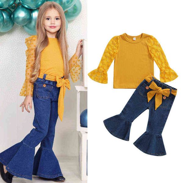 lioraitiin 1-6years toddler baby girl 2pcs clothing set long sleeve lace long denim flared pants outfit g220217, White
lioraitiin 1-6years toddler baby girl 2pcs clothing set long sleeve lace long denim flared pants outfit g220217, White