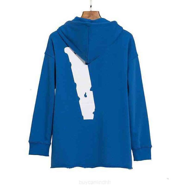 men's hoodie big v trend print vlones for autumn and winter55di, Black