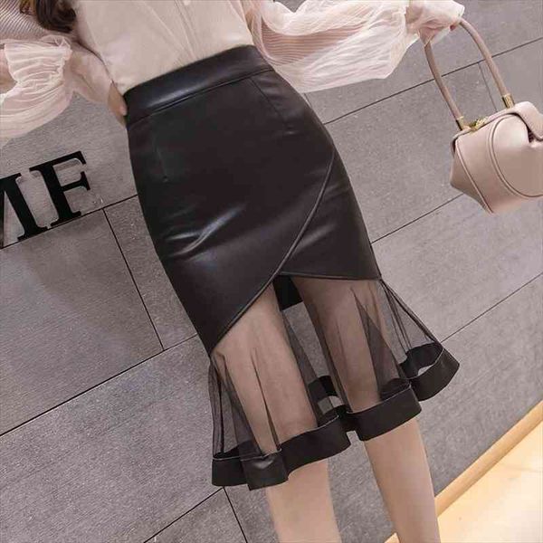 tingyili leather skirt with mesh high waist korean skirt pencil black midi skirts womens
tingyili leather skirt with mesh high waist korean skirt pencil black midi skirts womens