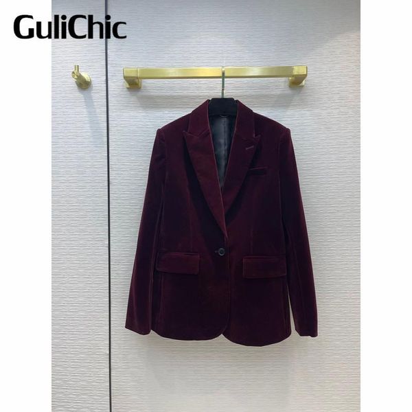 women's suits & blazers 10.7 gulichic women fashion solid color single button shoulder pad velvet blazer, White;black
women's suits & blazers 10.7 gulichic women fashion solid color single button shoulder pad velvet blazer, White;black