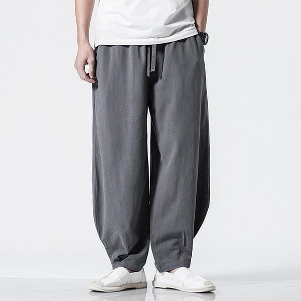 m 7xl plus size women pants wide leg japanese style casual cotton linen trouser man loose jogger baggy, Black
m 7xl plus size women pants wide leg japanese style casual cotton linen trouser man loose jogger baggy, Black