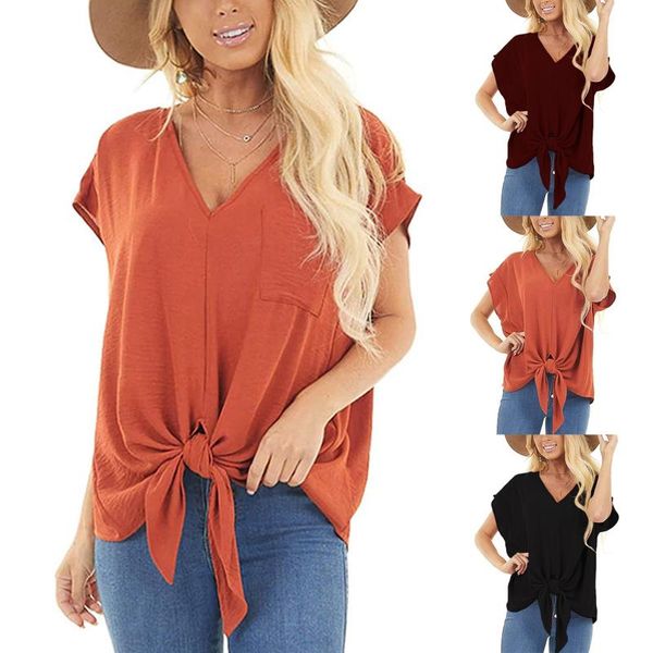 women's t-shirt 3#harajuku ladies korean fashion casual v-neck tie the knot pockets short sleeves oversized t shirt vip, White
women's t-shirt 3#harajuku ladies korean fashion casual v-neck tie the knot pockets short sleeves oversized t shirt vip, White
