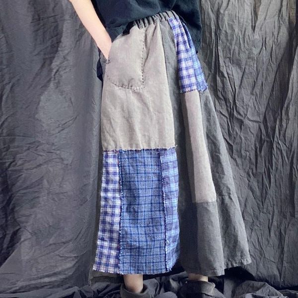 johnature retro patchwork pockets irregular half skirts 2021 autumn winter loose leisure cotton linen women fashion skirt, Black
johnature retro patchwork pockets irregular half skirts 2021 autumn winter loose leisure cotton linen women fashion skirt, Black