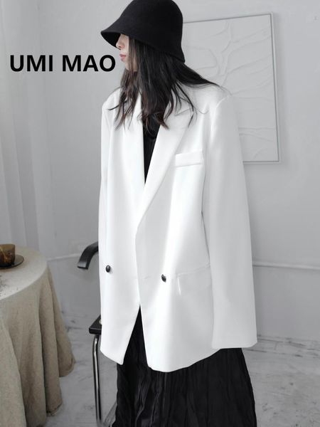 women's suits & blazers umi mao product dark black silhouette retro suit double-breasted korean style cold wind jacket blazer femme fem, White;black
women's suits & blazers umi mao product dark black silhouette retro suit double-breasted korean style cold wind jacket blazer femme fem, White;black