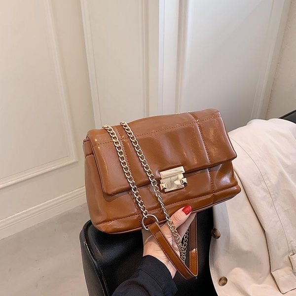 shoulder bags texture ladies chain messenger bag 2021 korean fashion lady temperament western style
shoulder bags texture ladies chain messenger bag 2021 korean fashion lady temperament western style