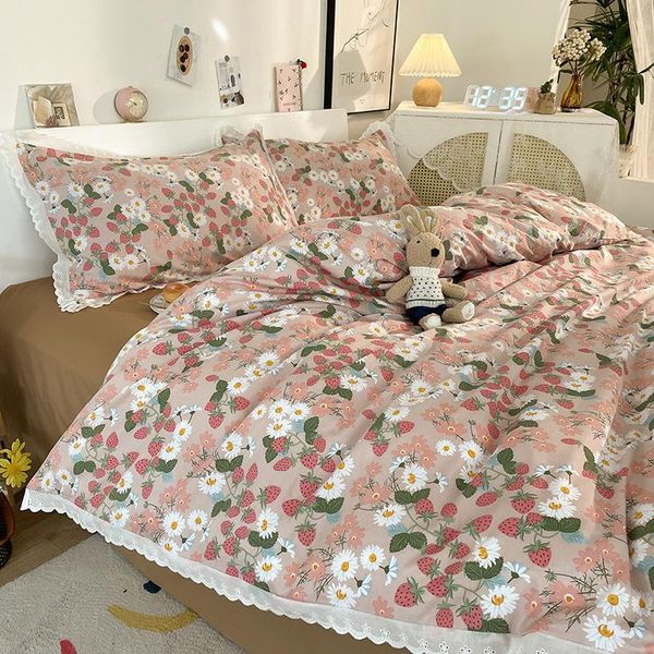 bedding sets pastoral fresh cotton four-piece suit girl heart flower quilt cover sheet
bedding sets pastoral fresh cotton four-piece suit girl heart flower quilt cover sheet