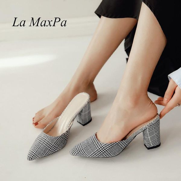 slippers high heels women shoes thick pointed toe gingham ladies pumps spring summer fashionable party prom comfortable mules, Black
slippers high heels women shoes thick pointed toe gingham ladies pumps spring summer fashionable party prom comfortable mules, Black