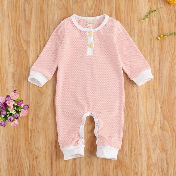 jumpsuits 0-18m autumn clothes outfits borntoddler baby boy girl's fashion white striped insert solid color buttoned round neck rompers, Blue
jumpsuits 0-18m autumn clothes outfits borntoddler baby boy girl's fashion white striped insert solid color buttoned round neck rompers, Blue