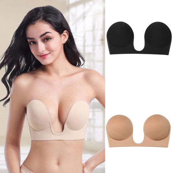 bras women invisible push up bra self-adhesive silicone sticky tube backless strapless u shape bralette, Red;black
bras women invisible push up bra self-adhesive silicone sticky tube backless strapless u shape bralette, Red;black