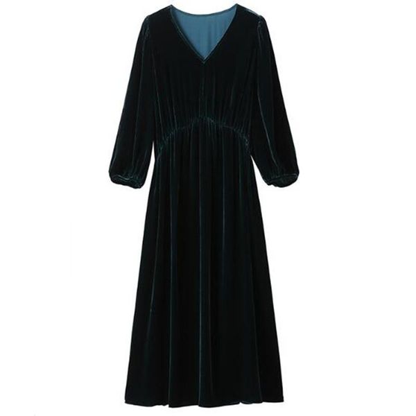 plus size dresses women autumn three quarter sleeve vintage velvet dress casual office lady elegant velour midi party l-6xl, Black
plus size dresses women autumn three quarter sleeve vintage velvet dress casual office lady elegant velour midi party l-6xl, Black