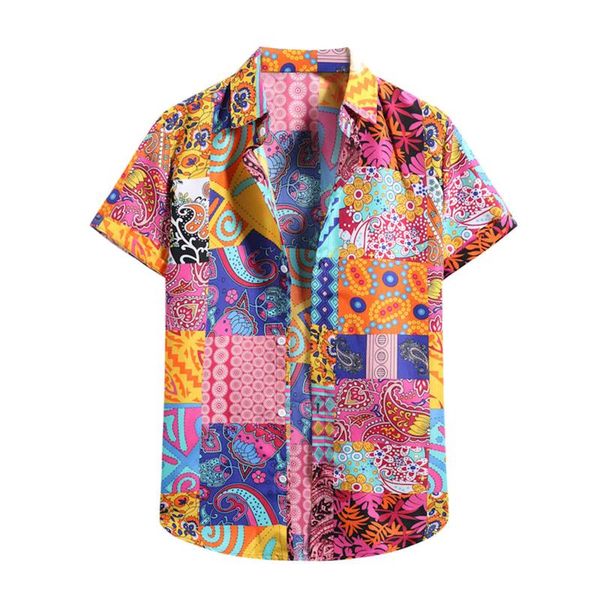 men fashion shirts colorful summer short sleeve loose buttons hawaiian holiday beach casual shirt blouse male camisa men's, White;black
men fashion shirts colorful summer short sleeve loose buttons hawaiian holiday beach casual shirt blouse male camisa men's, White;black