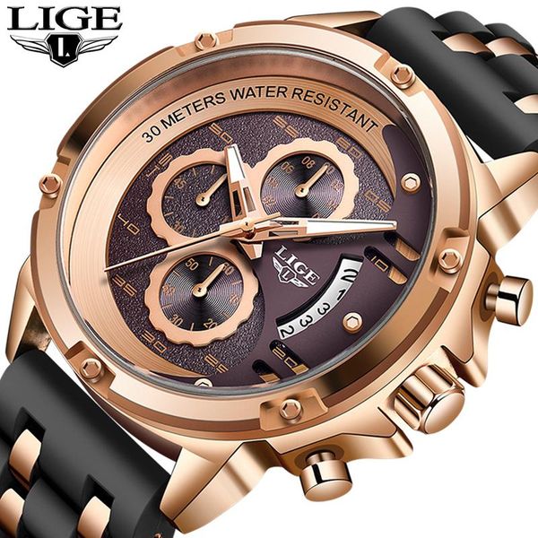 wristwatches lige 2021 military watches mens band luxury waterproof quartz wristwatch chronograph clock male fashion sport, Slivery;brown
wristwatches lige 2021 military watches mens band luxury waterproof quartz wristwatch chronograph clock male fashion sport, Slivery;brown