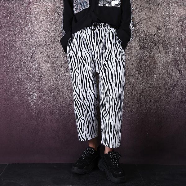 male women streetwear hip hop trousers men zebra pattern loose casual wide leg harem pants joggers sweatpants men's, Black
male women streetwear hip hop trousers men zebra pattern loose casual wide leg harem pants joggers sweatpants men's, Black