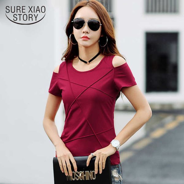 women shirts solid t shirt short sleeve shirt women plus size cotton round neck off-shoulder slim women 2572 50 210528, White
women shirts solid t shirt short sleeve shirt women plus size cotton round neck off-shoulder slim women 2572 50 210528, White