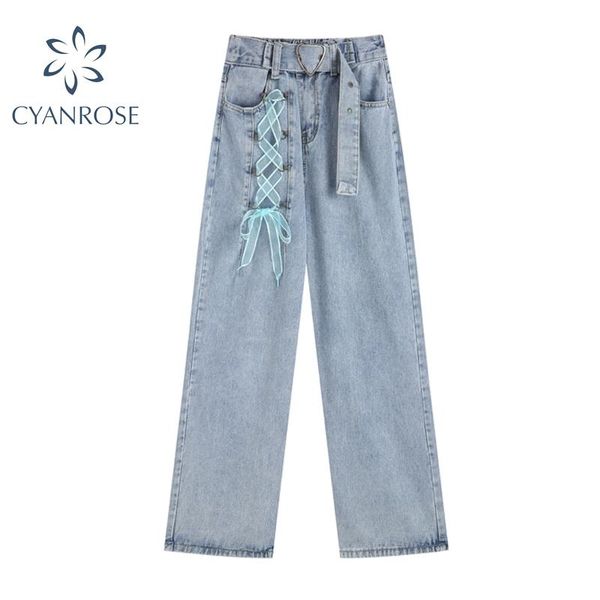 women's jeans fashion high waist bandage with belt women 2021 summer streetwear casual wide leg pants baggy harajuku straight, Blue
women's jeans fashion high waist bandage with belt women 2021 summer streetwear casual wide leg pants baggy harajuku straight, Blue