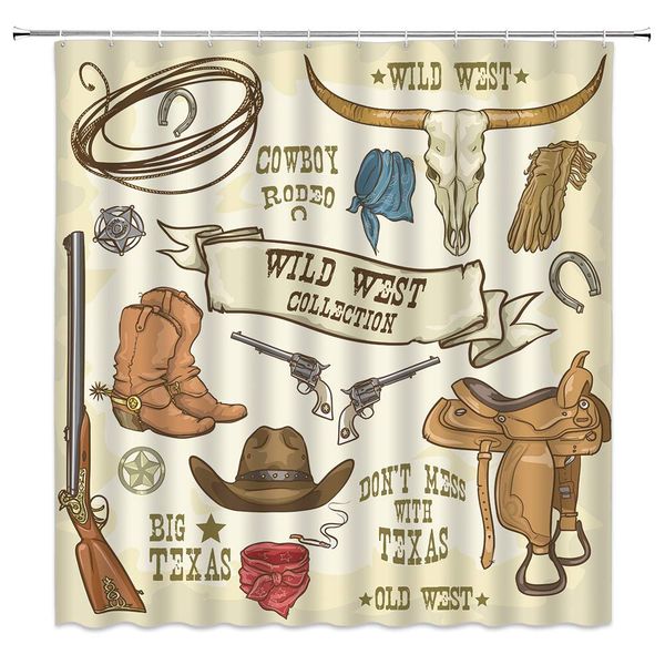 western cowboy shower curtain skull revolver saddle lasso sun whip boots hat country vintage polyester fabric bathroom decor
western cowboy shower curtain skull revolver saddle lasso sun whip boots hat country vintage polyester fabric bathroom decor