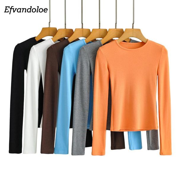women's blouses & shirts women long sleeve o-neck fleece 2021 knitted elastic slim solid color casual, White
women's blouses & shirts women long sleeve o-neck fleece 2021 knitted elastic slim solid color casual, White
