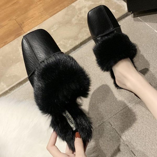 autumn winter real fur mules women flats shoes pregnant furry slides fluffy hairy square toes soft pu slippers, Black
autumn winter real fur mules women flats shoes pregnant furry slides fluffy hairy square toes soft pu slippers, Black