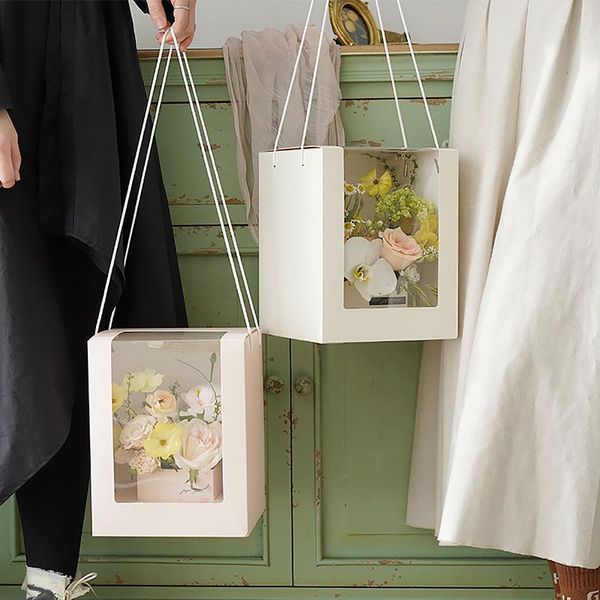 flower packing boxes clear window transparant square shape portable gift paper bags wrap
flower packing boxes clear window transparant square shape portable gift paper bags wrap