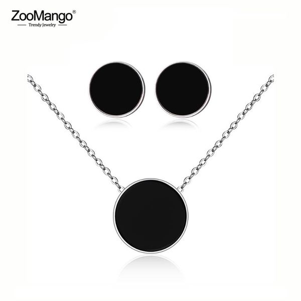 earrings & necklace zoomango black acrylic stainless steel choker necklaces charm bracelets stud sets wedding jewelry for women zse001p, Silver
earrings & necklace zoomango black acrylic stainless steel choker necklaces charm bracelets stud sets wedding jewelry for women zse001p, Silver
