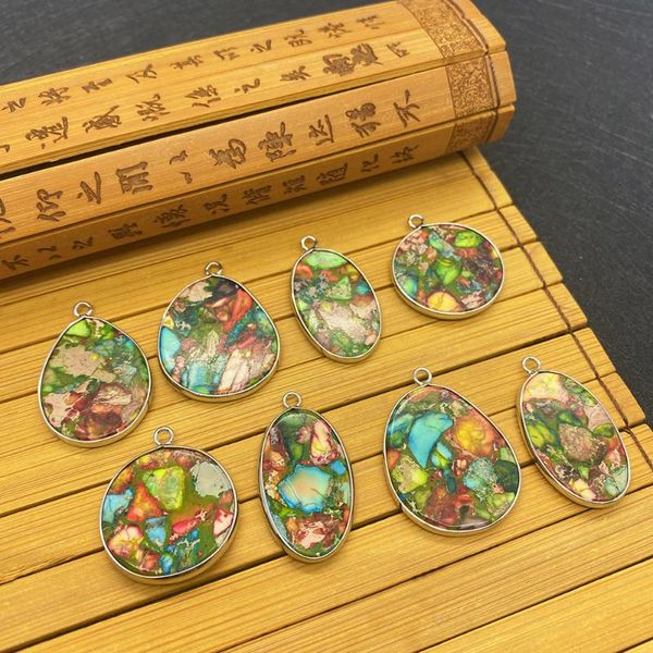 charms natural stone pendant multicolor turquoise round irregular shape various shapes diy creation exquisite jewelry necklace gift, Bronze;silver
charms natural stone pendant multicolor turquoise round irregular shape various shapes diy creation exquisite jewelry necklace gift, Bronze;silver