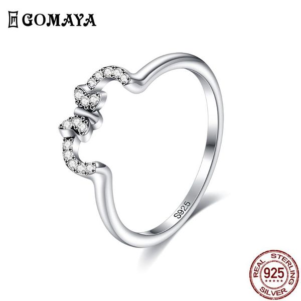 cluster rings gomaya elegant 925 sterling silver ring for women cubic zirconia setting bowknot warp forever real love fine jewelry, Golden;silver
cluster rings gomaya elegant 925 sterling silver ring for women cubic zirconia setting bowknot warp forever real love fine jewelry, Golden;silver