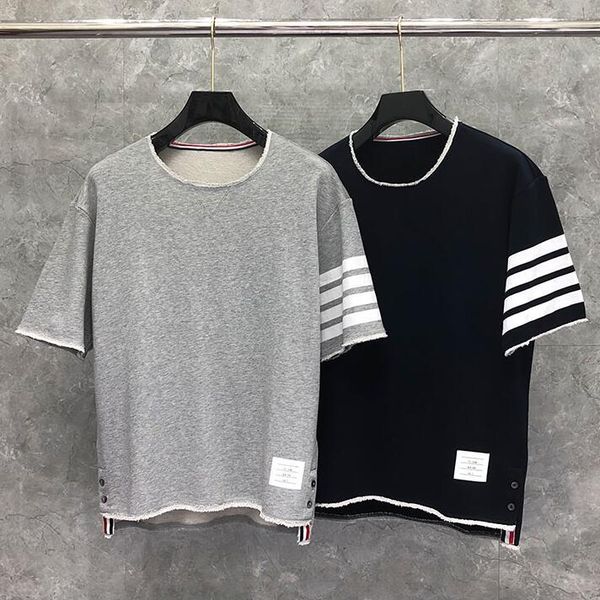 t shirt fashion tb thom brand t-shirt men tassels short casual clothing summer o-neck cotton loose hip hop half sleeve shirts, White;black
t shirt fashion tb thom brand t-shirt men tassels short casual clothing summer o-neck cotton loose hip hop half sleeve shirts, White;black