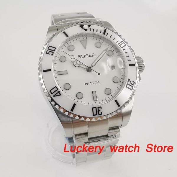 wristwatches 43mm men's luxury watch white dial ceramic bezel saphire glass luminous;nh35a automatic movement mens mechanical watches, Slivery;brown
wristwatches 43mm men's luxury watch white dial ceramic bezel saphire glass luminous;nh35a automatic movement mens mechanical watches, Slivery;brown