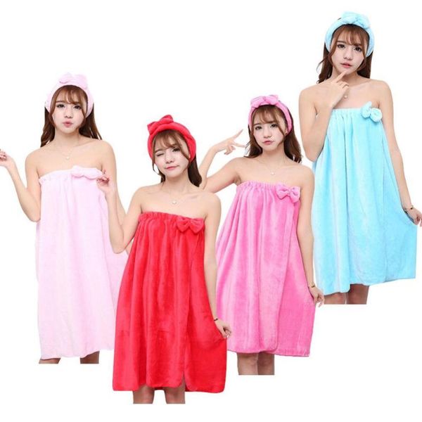 towel women's bowknot tube bath skirt absorbent bathrobe with hair cap shower pajamas nightgown
towel women's bowknot tube bath skirt absorbent bathrobe with hair cap shower pajamas nightgown